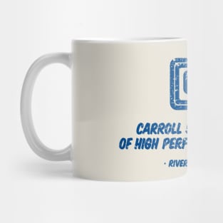 1962 Carroll Shelby School of High Performance Driving  - blue distressed print Mug